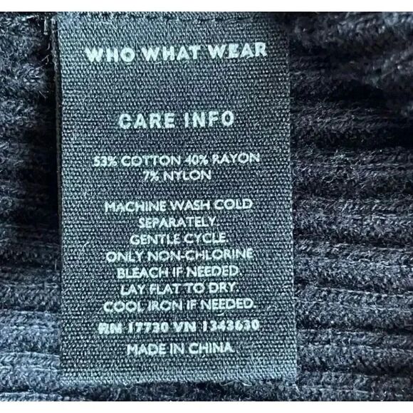 Free People Who Wear What Black Crewneck Long Sleeves Knit Midi Long Dress SZ M - Picture 8 of 11